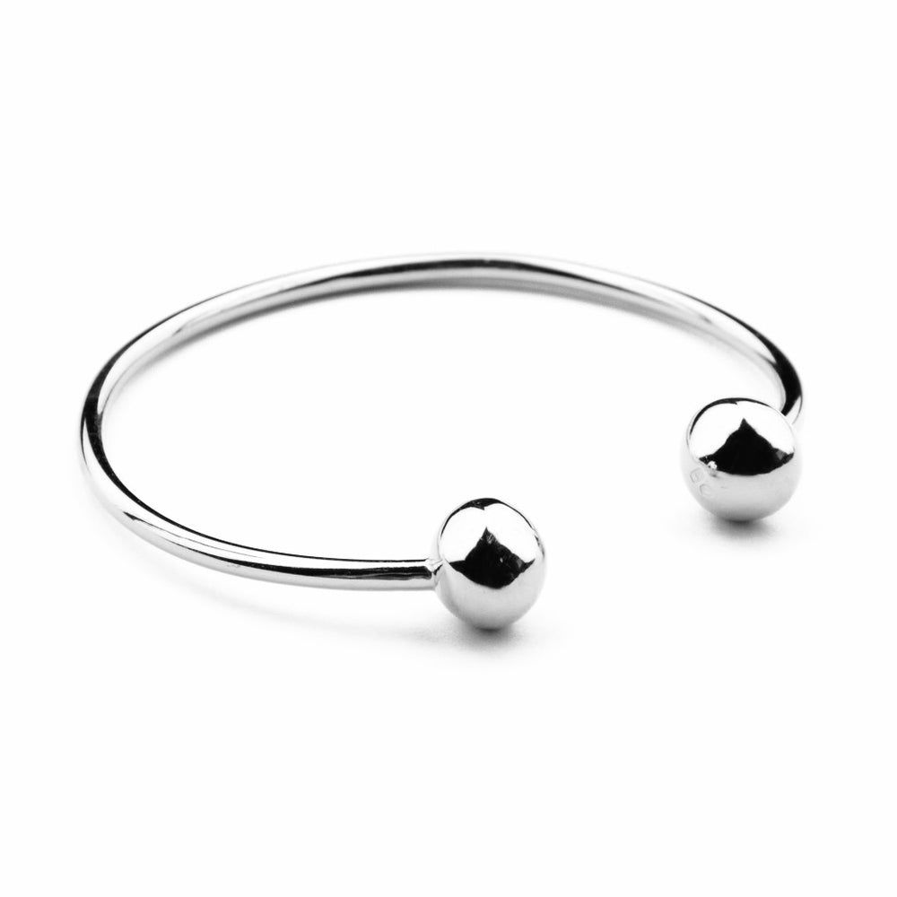 Srebrna bransoletka Minimal z kulkami