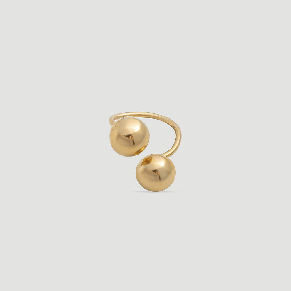 Minimal silver ring gold-plated
