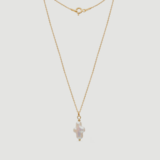 Srebrny naszyjnik Pearl Cross