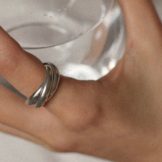 Srebrny Pierścionek Silver Hoops