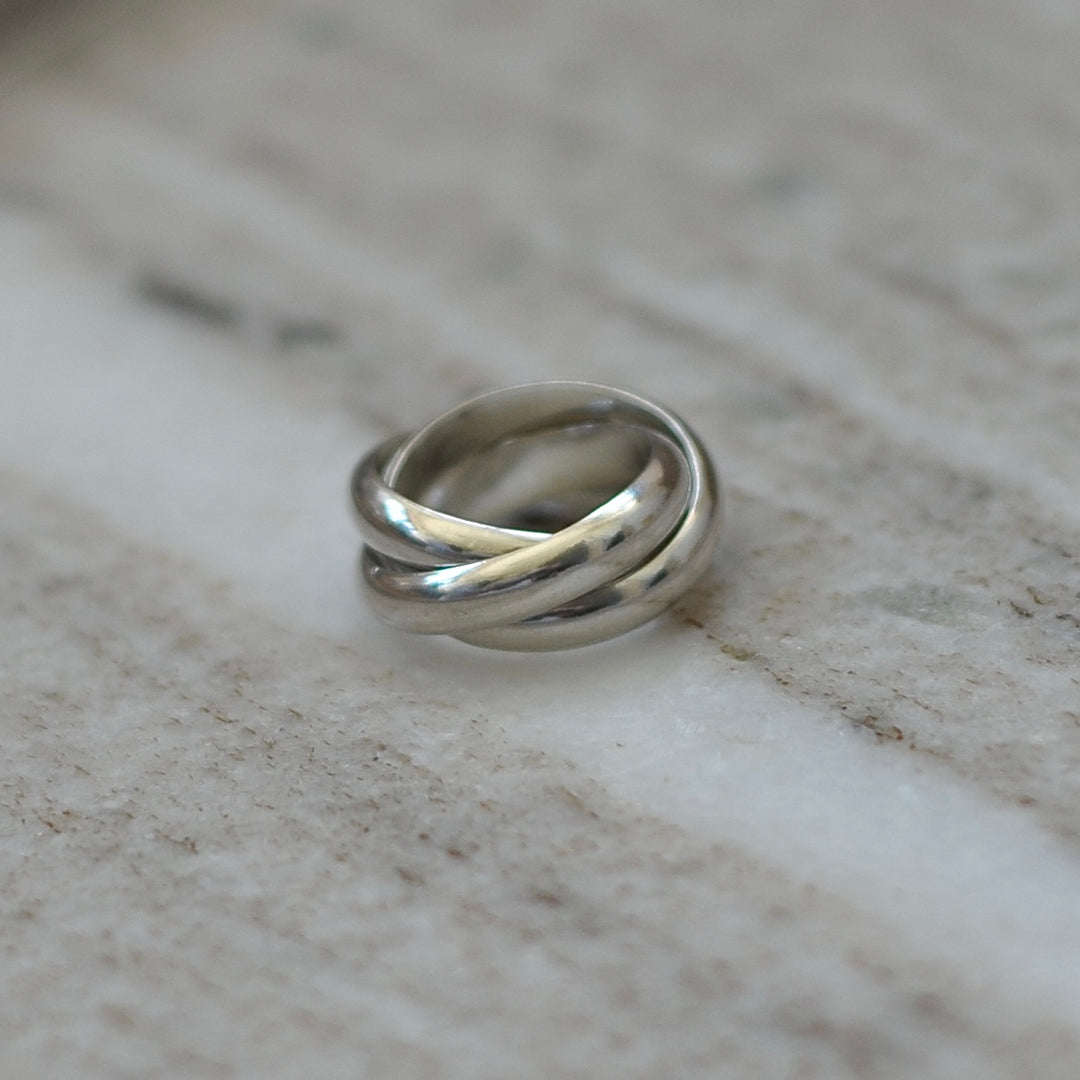 Srebrny Pierścionek Silver Hoops