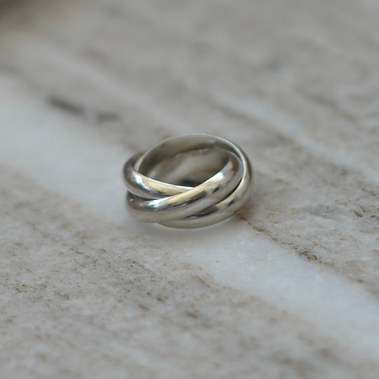 Srebrny Pierścionek Silver Hoops