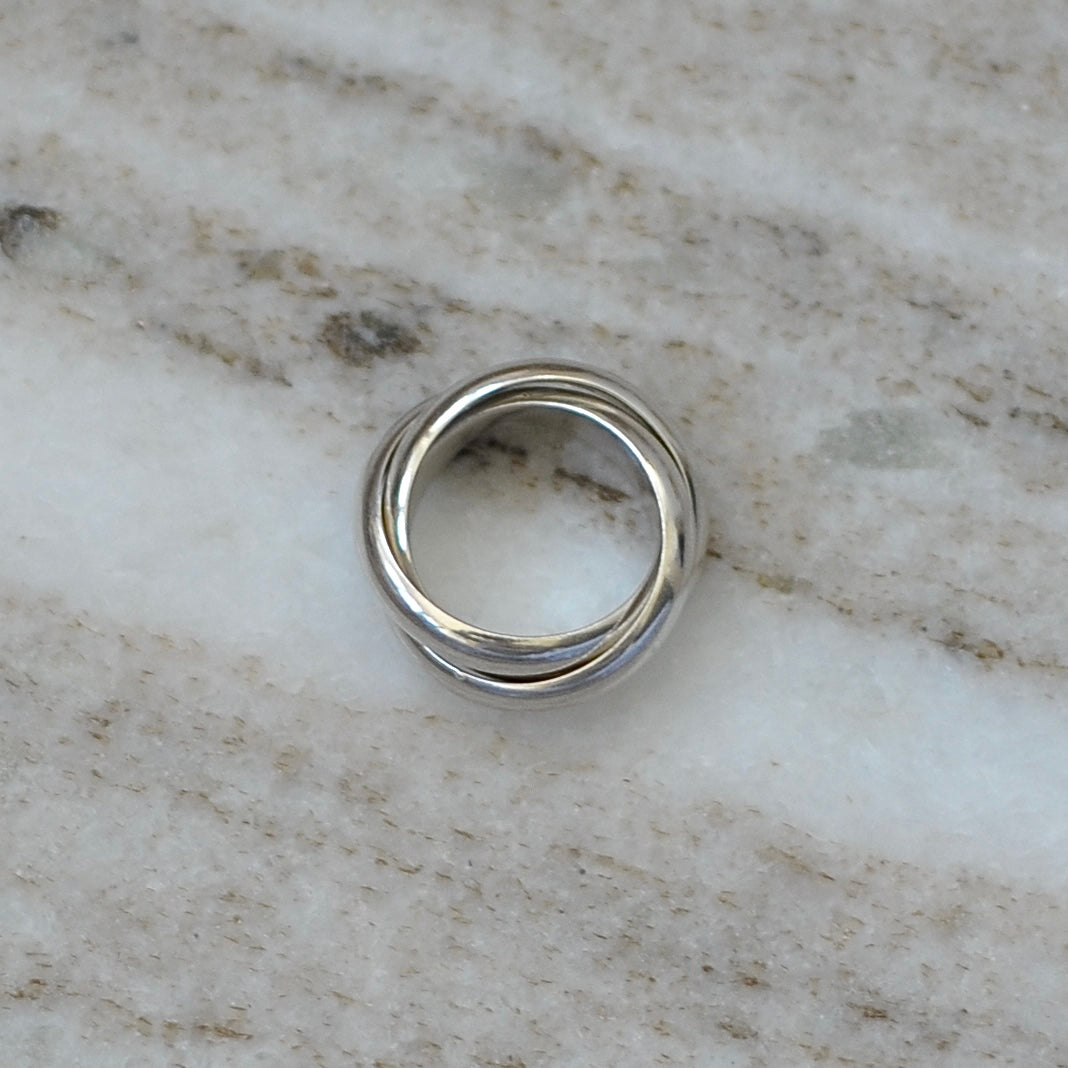 Srebrny Pierścionek Silver Hoops