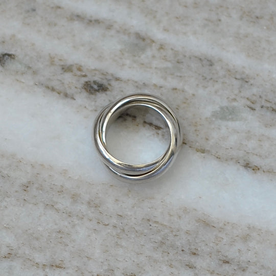 Srebrny Pierścionek Silver Hoops