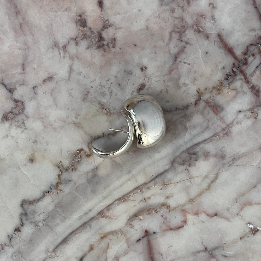 Chunky silver shine earrings