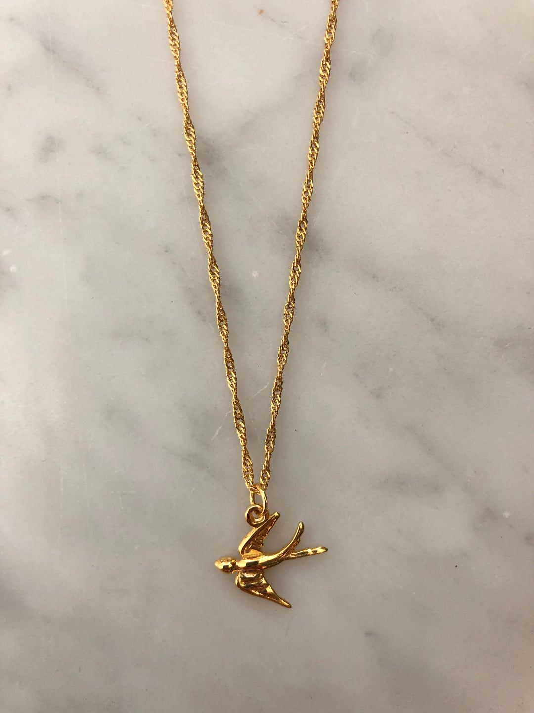 Necklace with a Swallow 