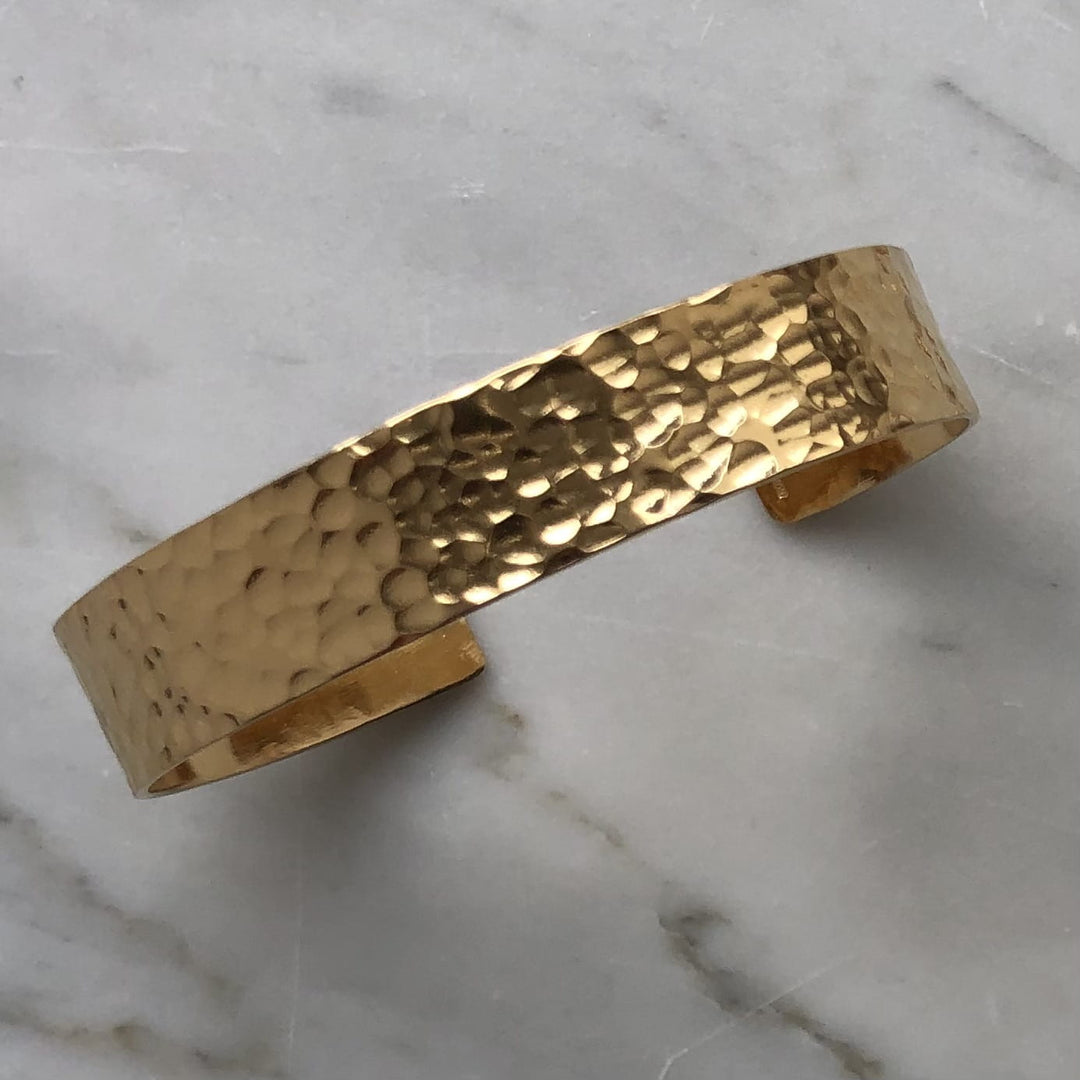 Hammered gold bracelet