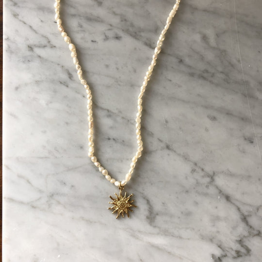 Pearls &amp; Sun necklace 