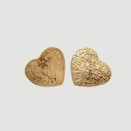 Gold Heart Earrings