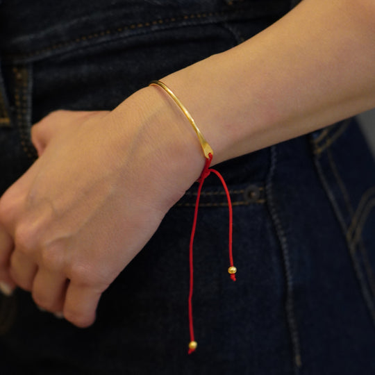 Good Energy silver bracelet, gold-plated