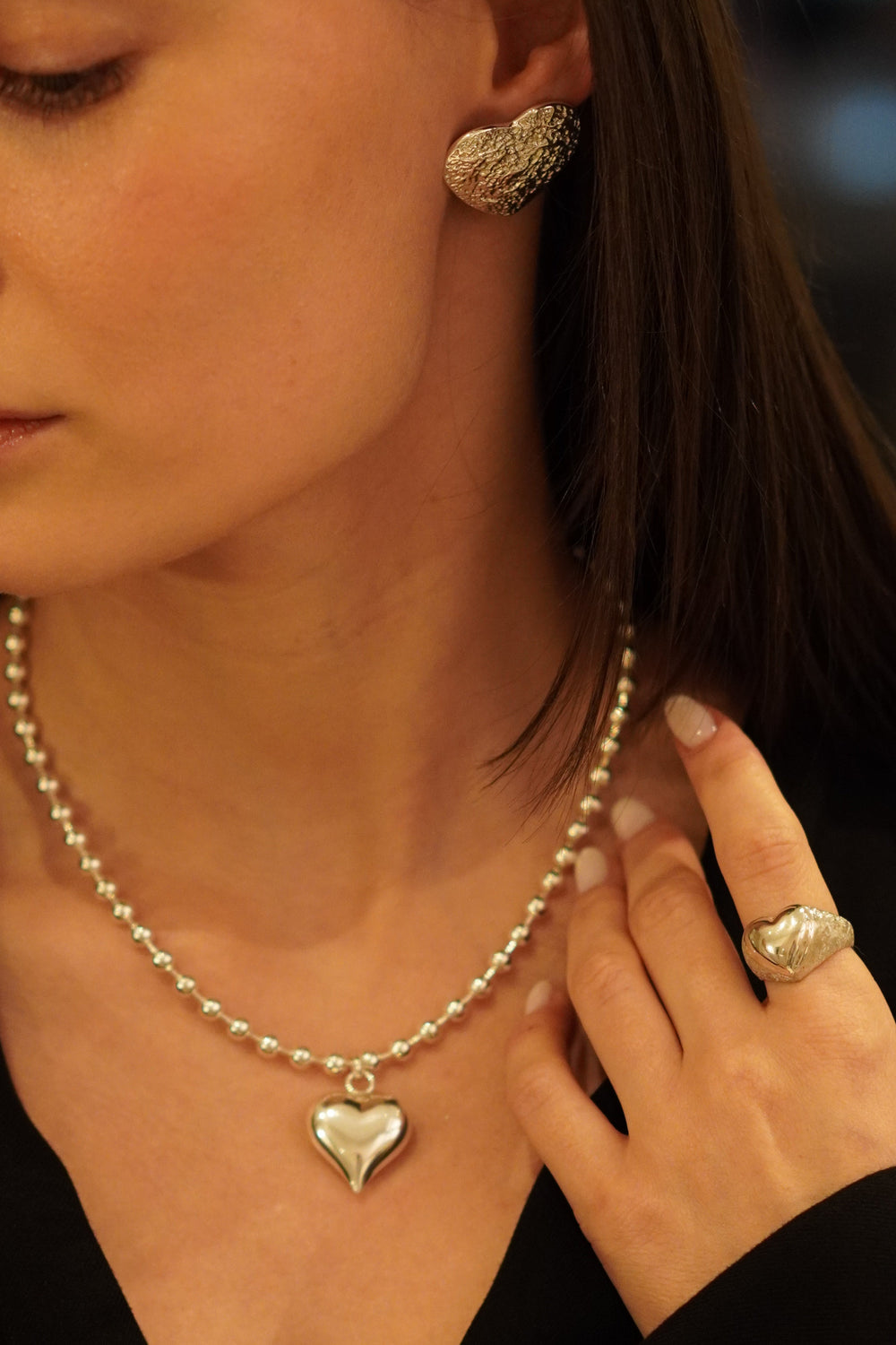 Srebrny sygnet Serce