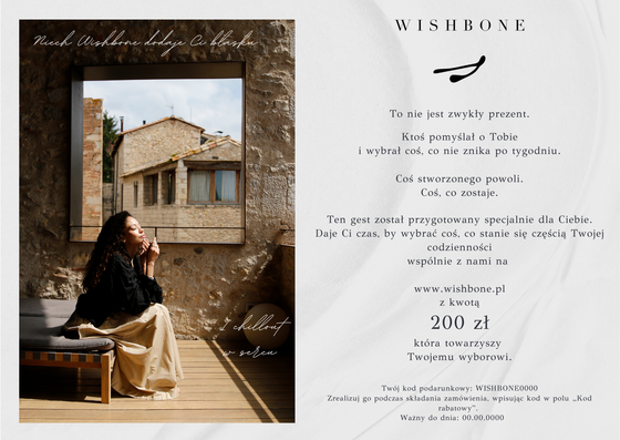 Karta podarunkowa WISHBONE (wirtualna)