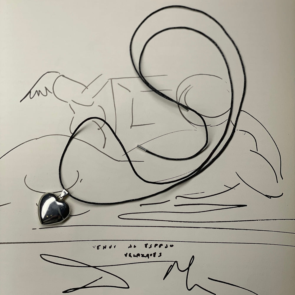 Srebrny Choker Corazón