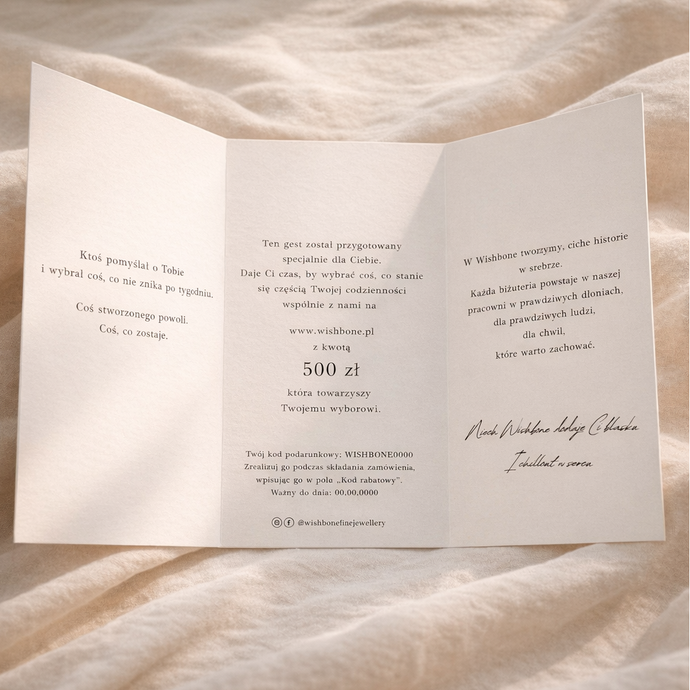 Karta podarunkowa WISHBONE (fizyczna)