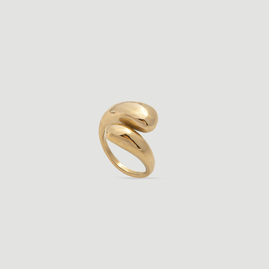 Gold-plated Nodo ring 